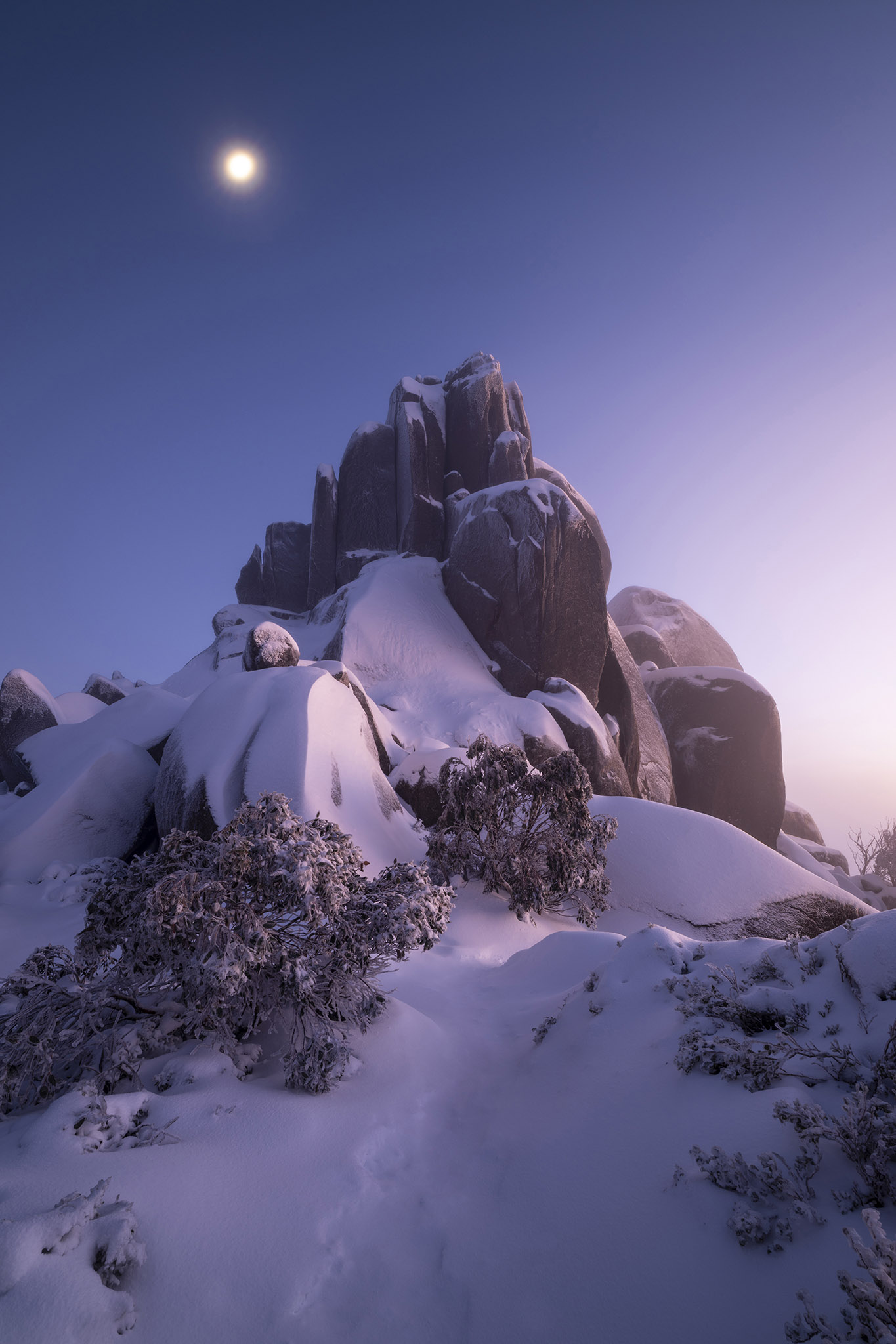 The Cathedral at Moonset